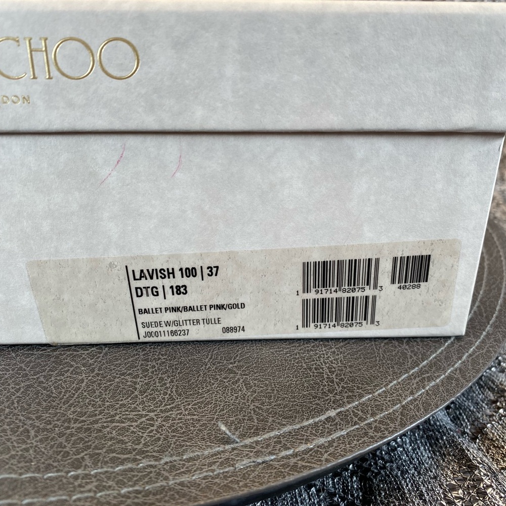Jimmy Choo Lavish 100 Heels New 37 glitter tulle - Picture 13 of 14